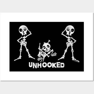 Unhooked and Hooked Skeletons Posters and Art